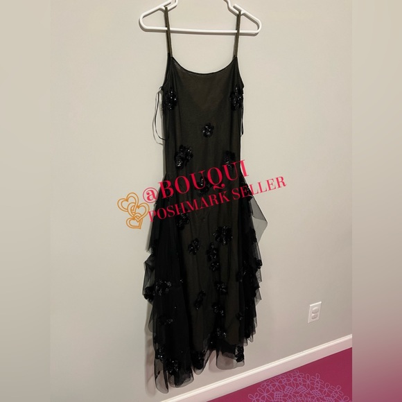 BLOGGERS FAV ZARA FLORAL TULLE KNIT SEQUIN DRESS - Picture 2 of 6